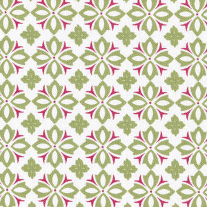 Alanna Fabric - Meadow Green & Campion Red