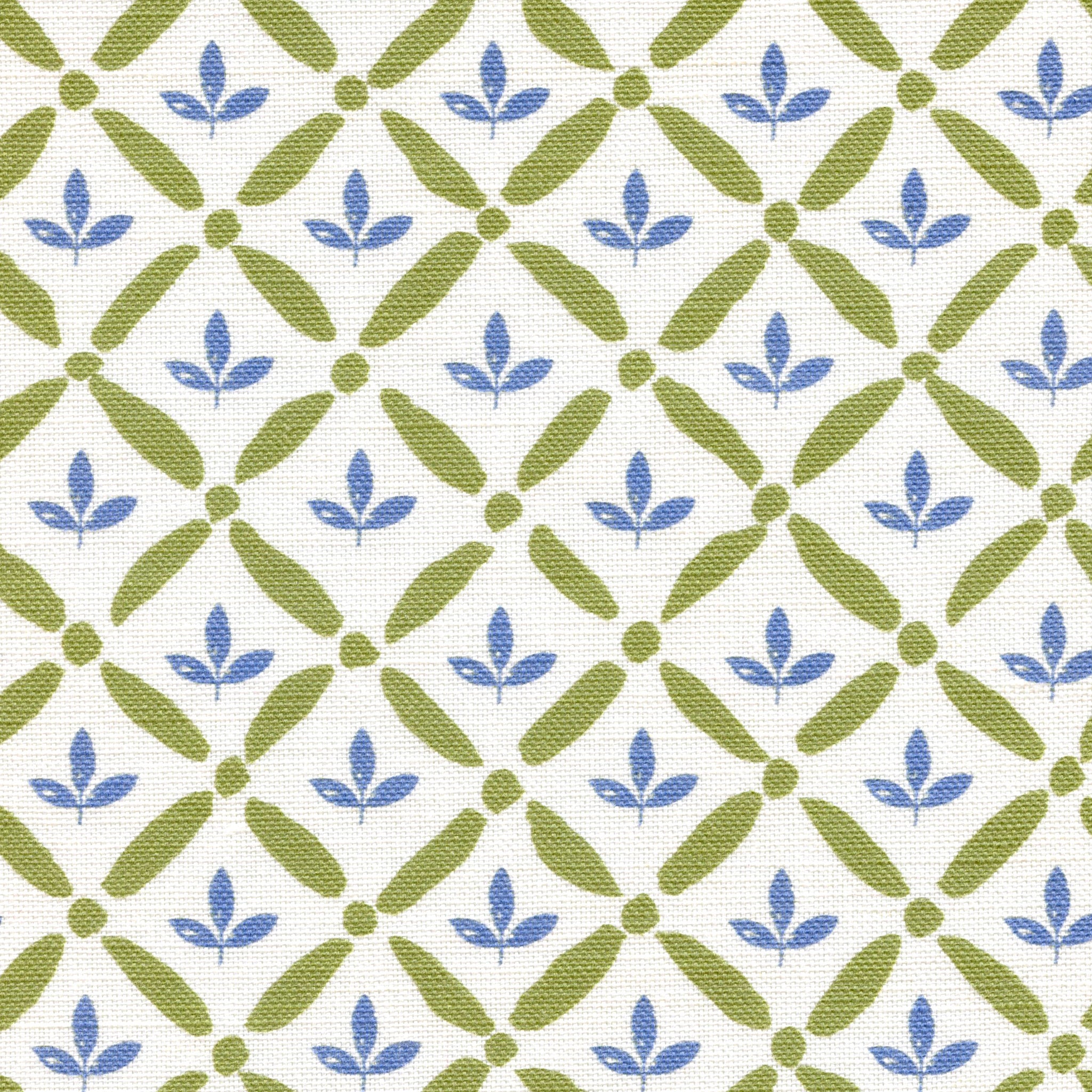Kingston Lattice - Meadow Green & Beaminster Blue