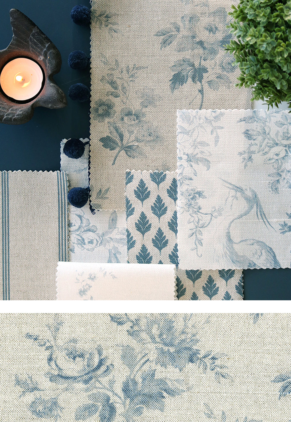Adelaine Floral Moodboard - Villandry Blue