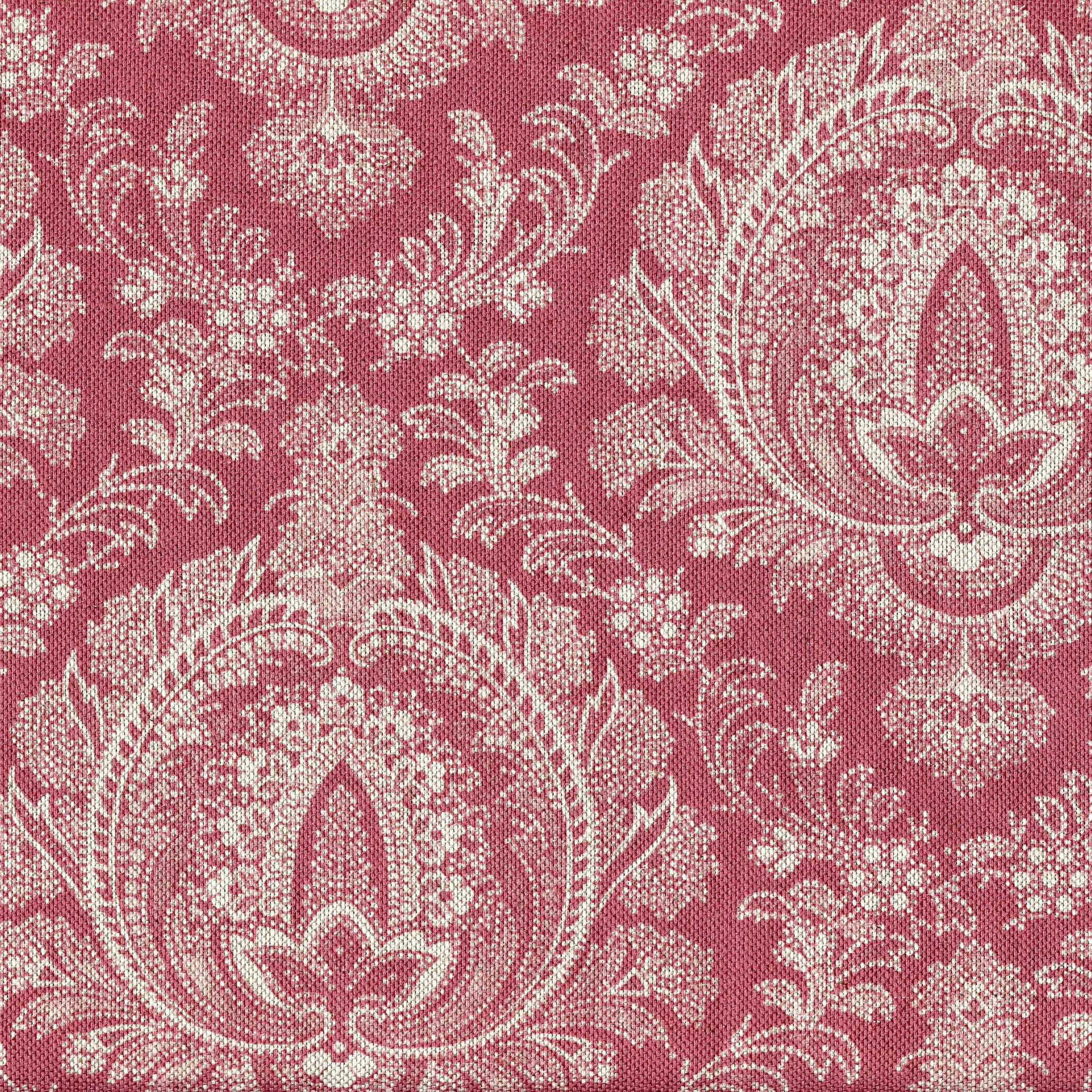 Highcliffe Fabric- Large - Stone On Andelys Red - Meg Morton