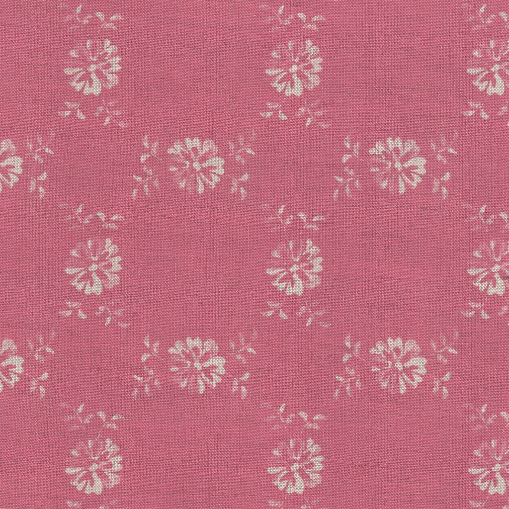 Daisy Chain Fabric - Faded Raspberry