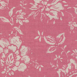 Elise Fabric - Natural On Faded Raspberry