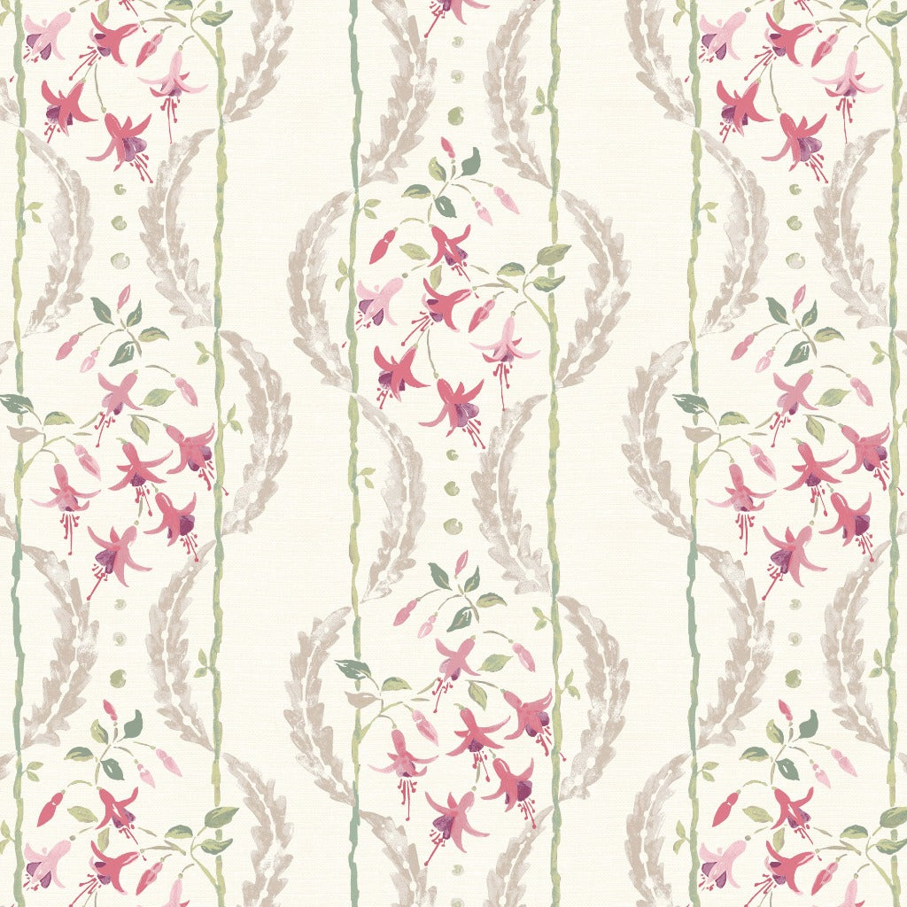 Fuchsia Trail Fabric - Pebble
