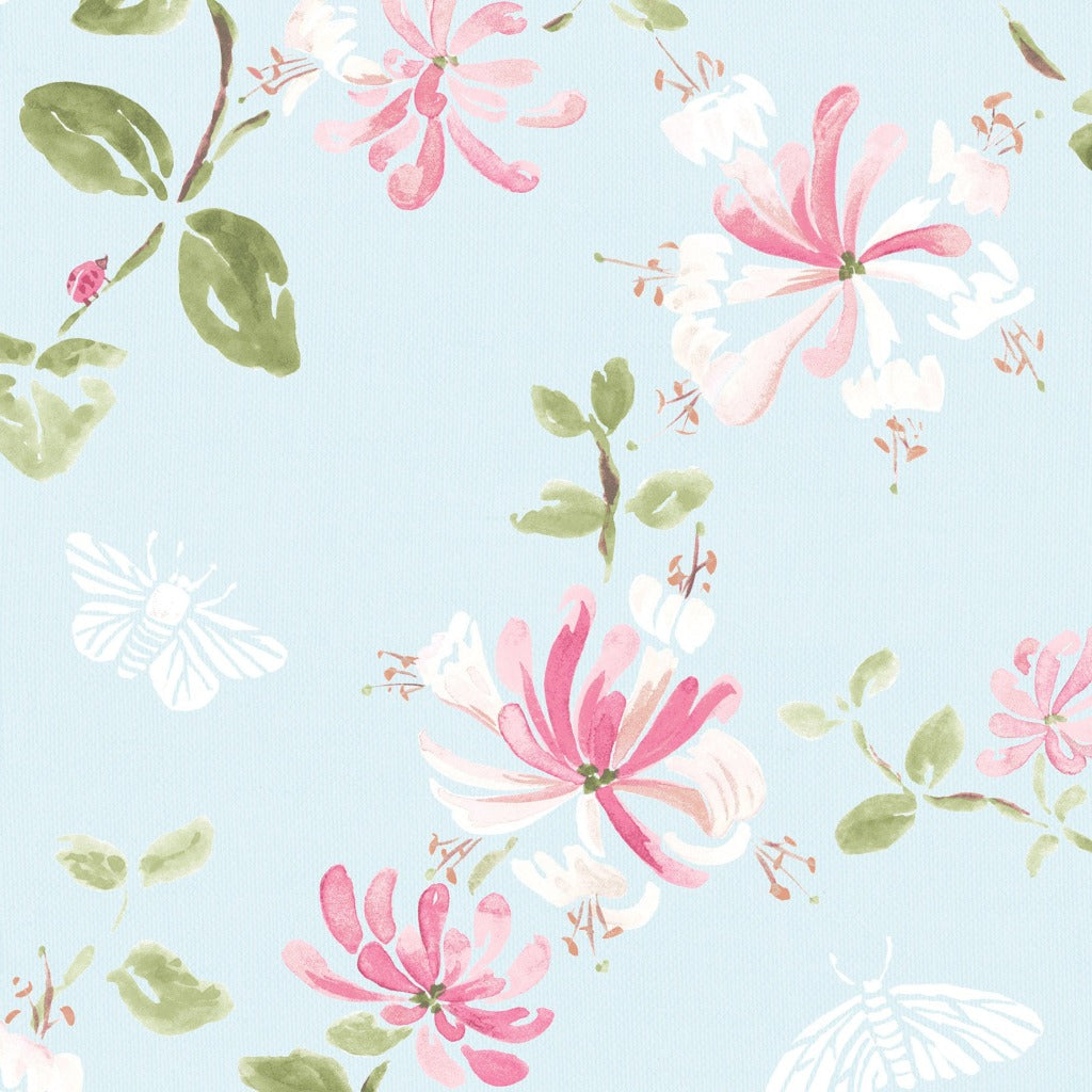 Honeysuckle Fabric - Summer Sky