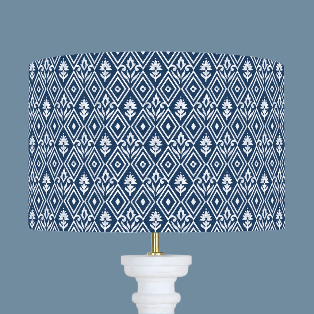 Indra Thistle Lampshades - Blues