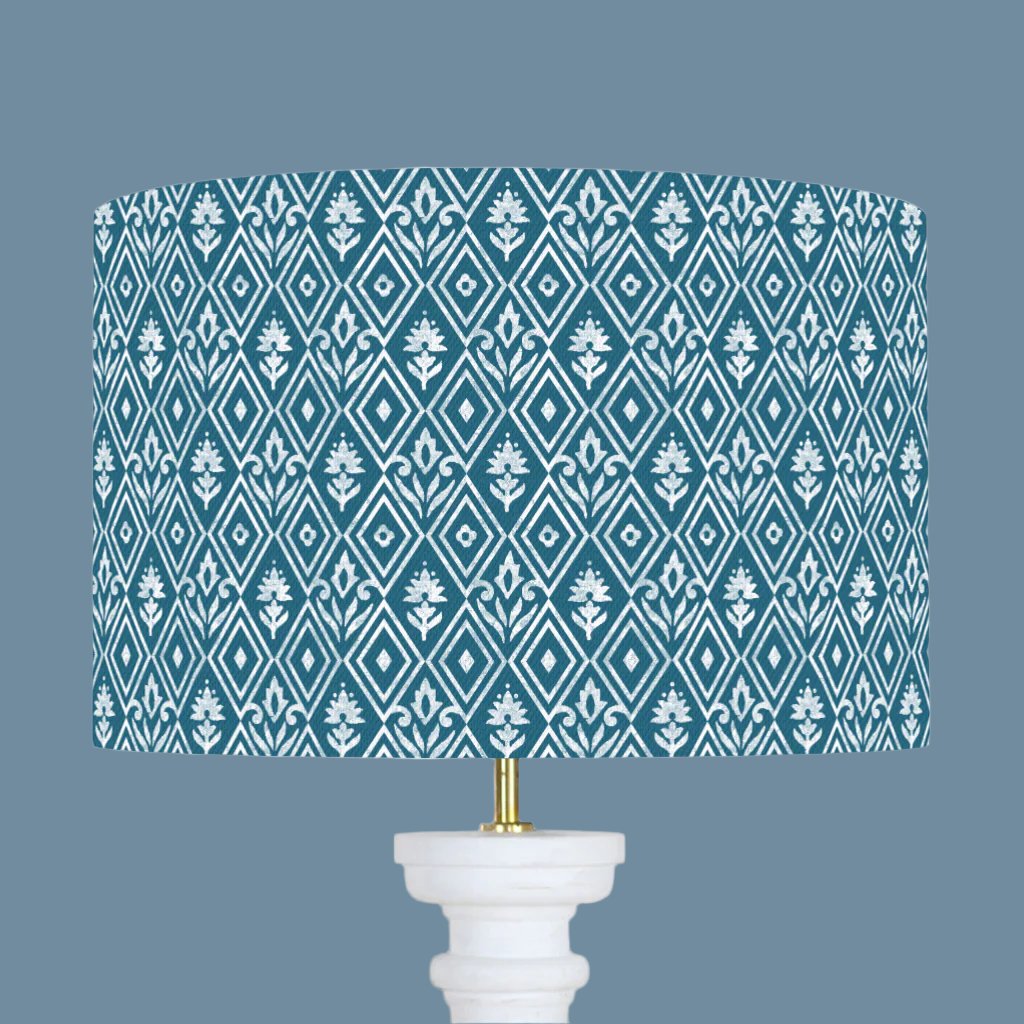 Indra Thistle Lampshades - Duck Egg & Aqua