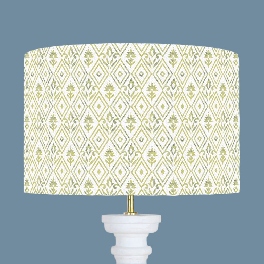 Indra Thistle Lampshades - Blue & Green Duo