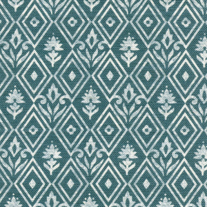 Indra Thistle Linen Fabric - Mallard Green