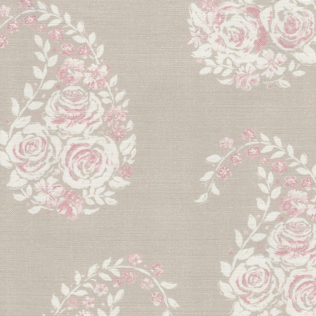 Paisley Rose Fabric - Pink And Pebble