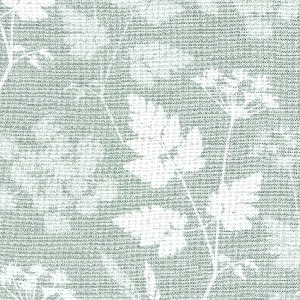 Cow Parsley Linen Fabric -River Mist - Meg Morton