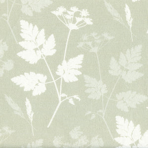 Cow Parsley Linen Fabric - Soft Moss