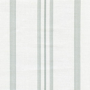 Devon Stripe Linen Fabric - River Mist On White - Meg Morton