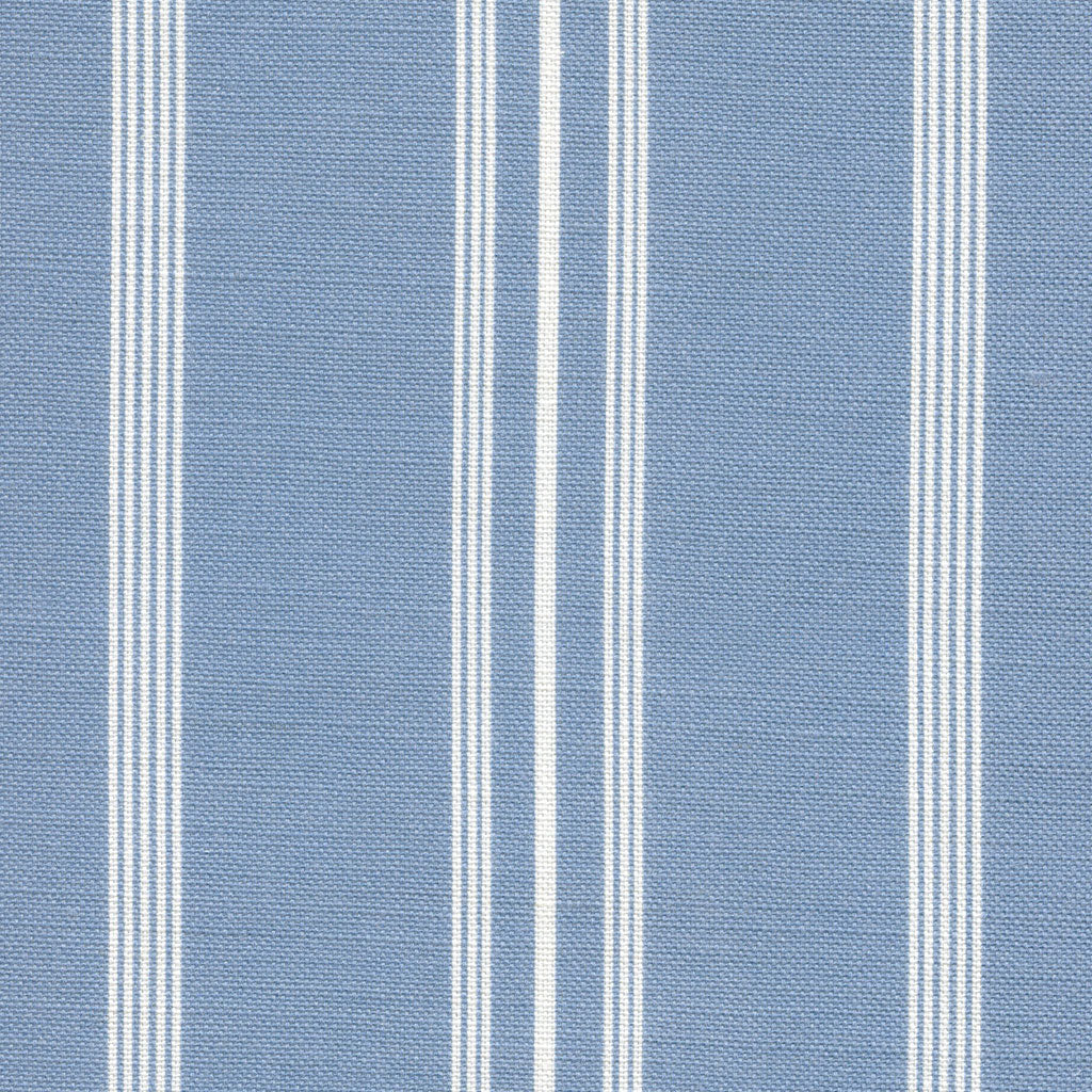 Devon Stripe Linen Fabric - Country Blue - Meg Morton
