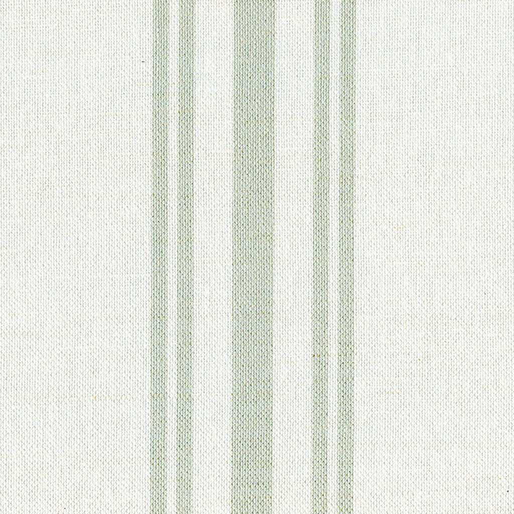 Dorset Striped Linen Fabric - Soft Moss On Mist - Meg Morton