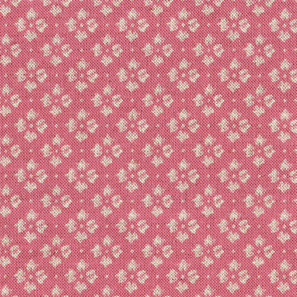 Annabelle Fabric - Natural On Faded Raspberry