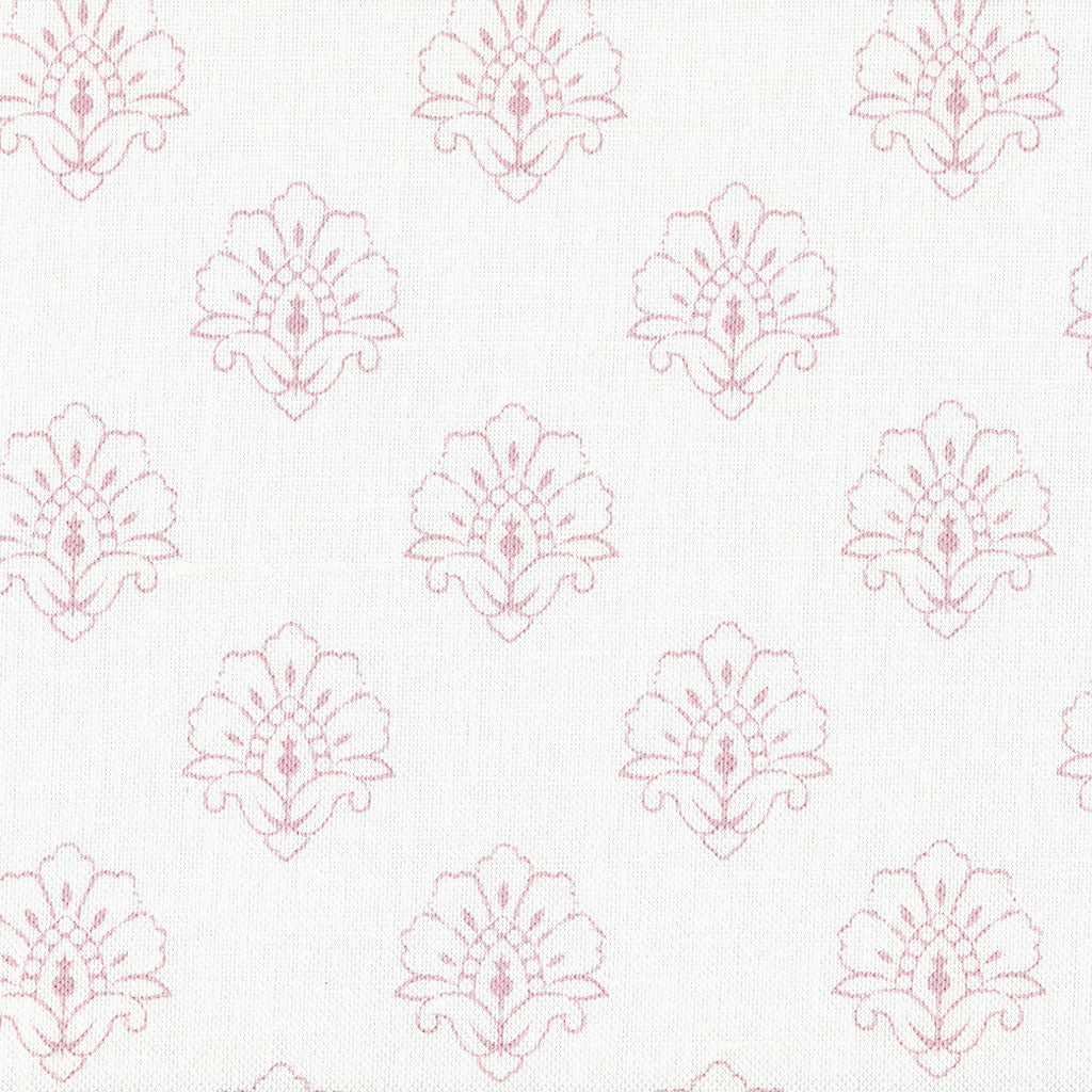 Jhansi Fabric - Wild Rose On White - Meg Morton