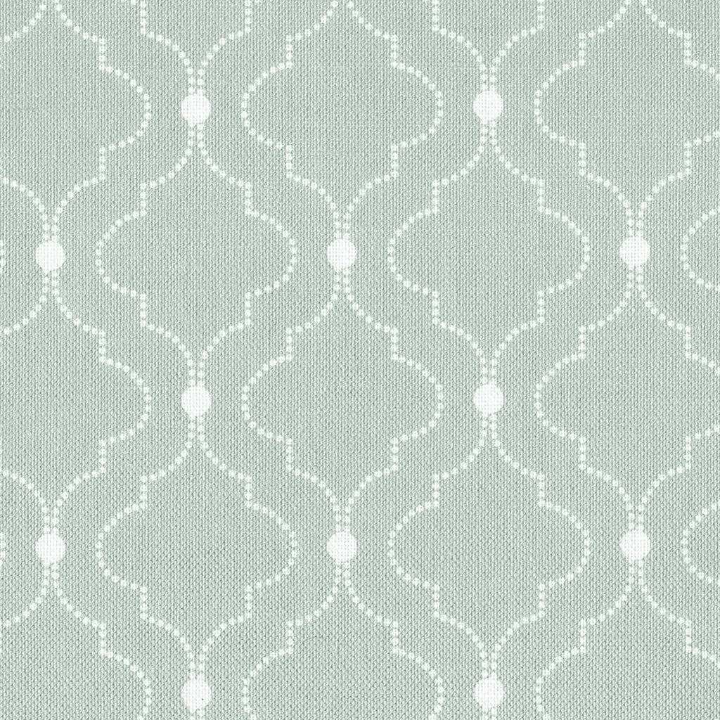 Chalbury Fabric - White On River Mist - Meg Morton