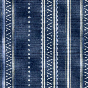 Shillingstone Stripe Linen Fabric - Bute Blue