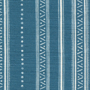 Shillingstone Stripe Linen Fabric - Kingfisher