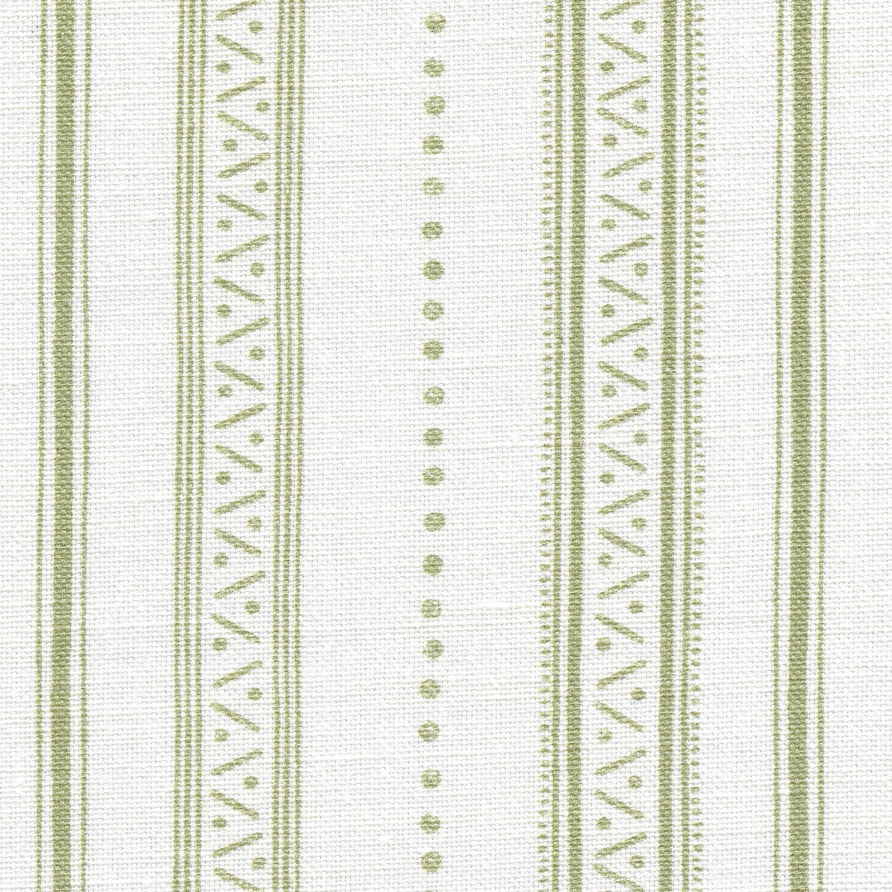 Shillingstone Stripe Linen Fabric - Thyme