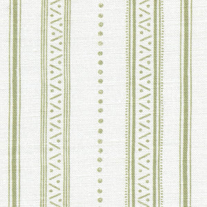 Shillingstone Stripe Linen Fabric - Thyme