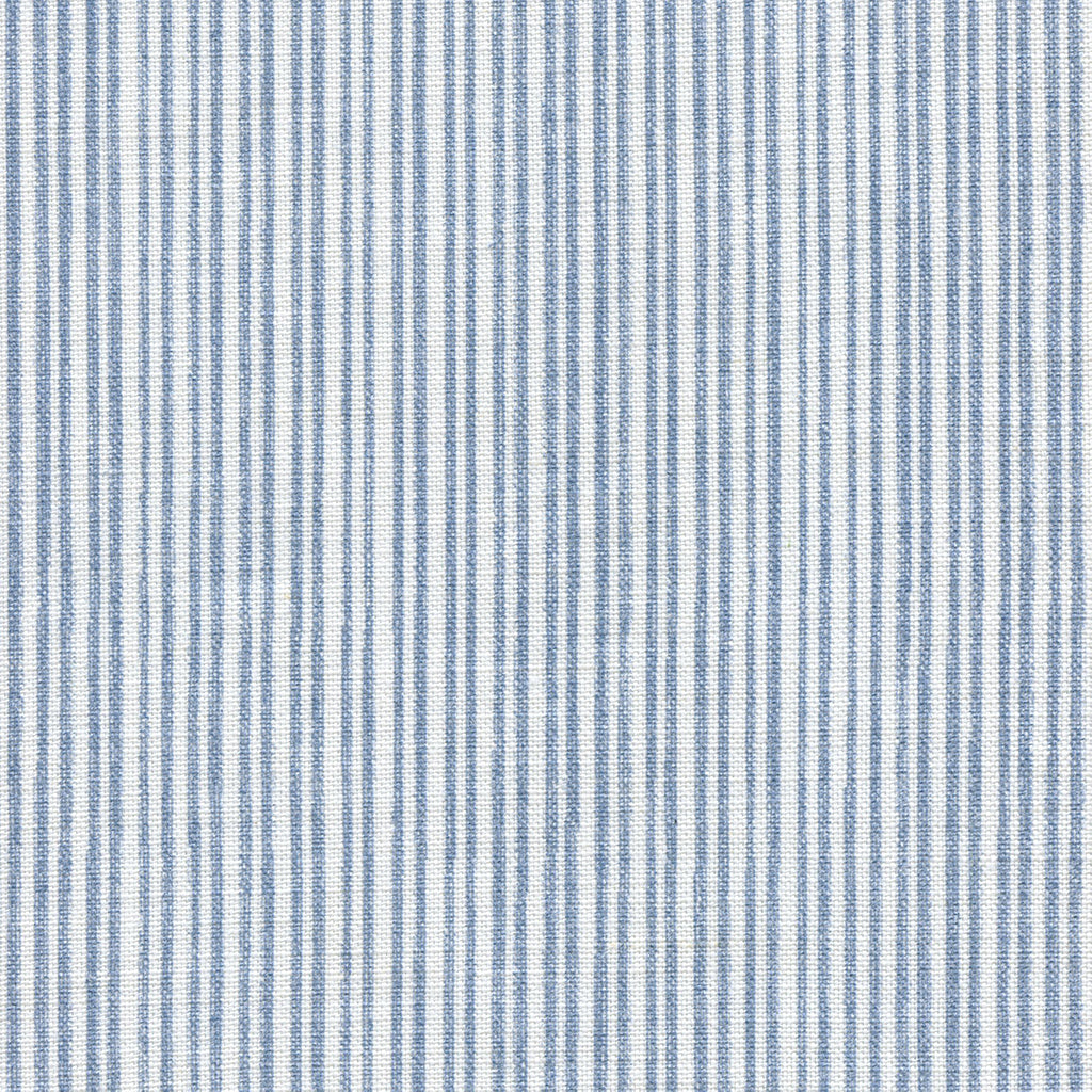 Studio Stripe Linen Fabric - Dusky Blue