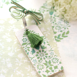Adriana's Garden Tassel Keyring - Mill Green & Jay