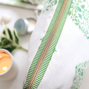 Adriana's Garden Wash Bag - Mill Green & Jay