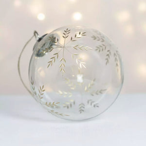 Etched Snowflake Bauble