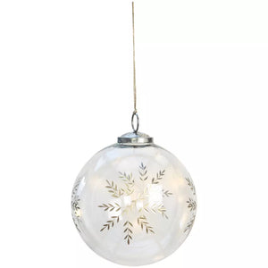 Etched Snowflake Bauble