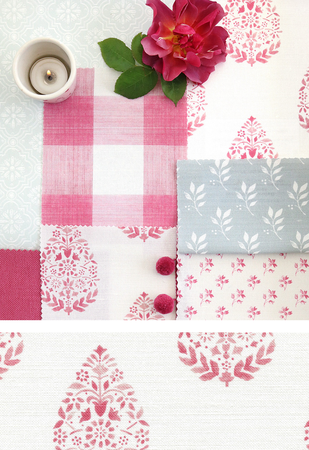 NEW Adriana's Garden Moodboard - Petherton Pinks & Rivermist