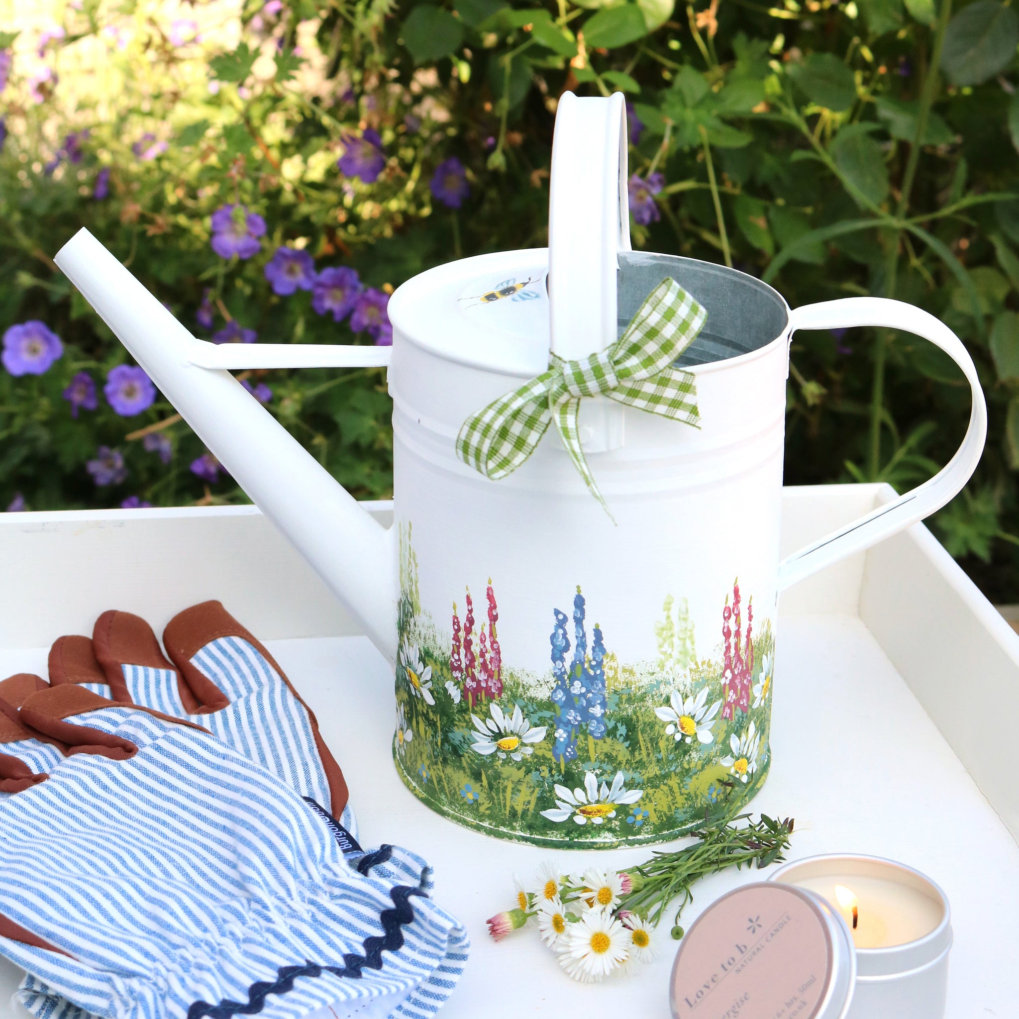 Hand Painted Watering Can - Summer Lane Design