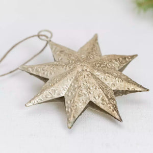 Star Decoration Antique Silver