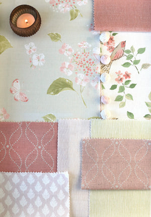 NEW Abigail Hydrangea Moodboard - Soft Dove, Coral Rose & Blush Pink