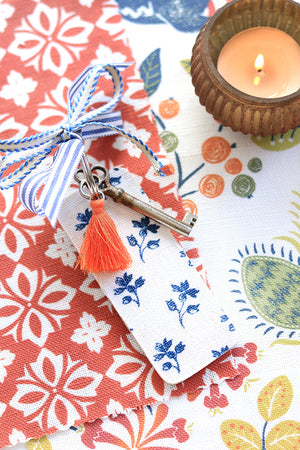 NEW Ava Tassel Keyring - Bute Blue