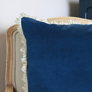 Velvet Cushion - Azure Blue