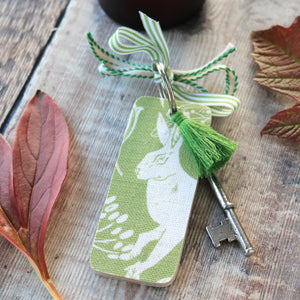 Bexington Hare Tassel Keyring - Meadow Green