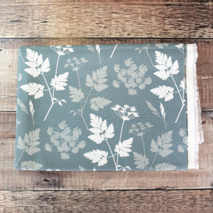 Cow Parsley Fabric Remnant - Dark Teal 1m