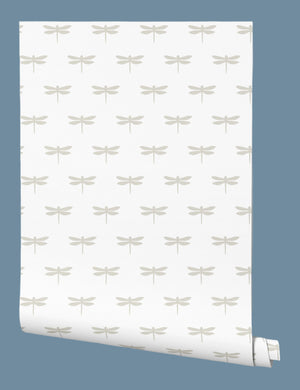 Dragonfly Wallpaper - Millstone On White