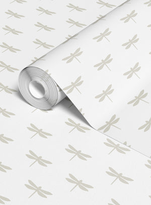 Dragonfly Wallpaper - Millstone On White