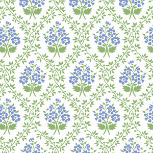 NEW Henrietta Wallpaper - Cornflower Blue & Mill Green