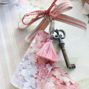 Hydrangea Tassel Keyring - Pastel Pink