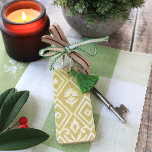 Indra Thistle Tassel Keyring - Linden
