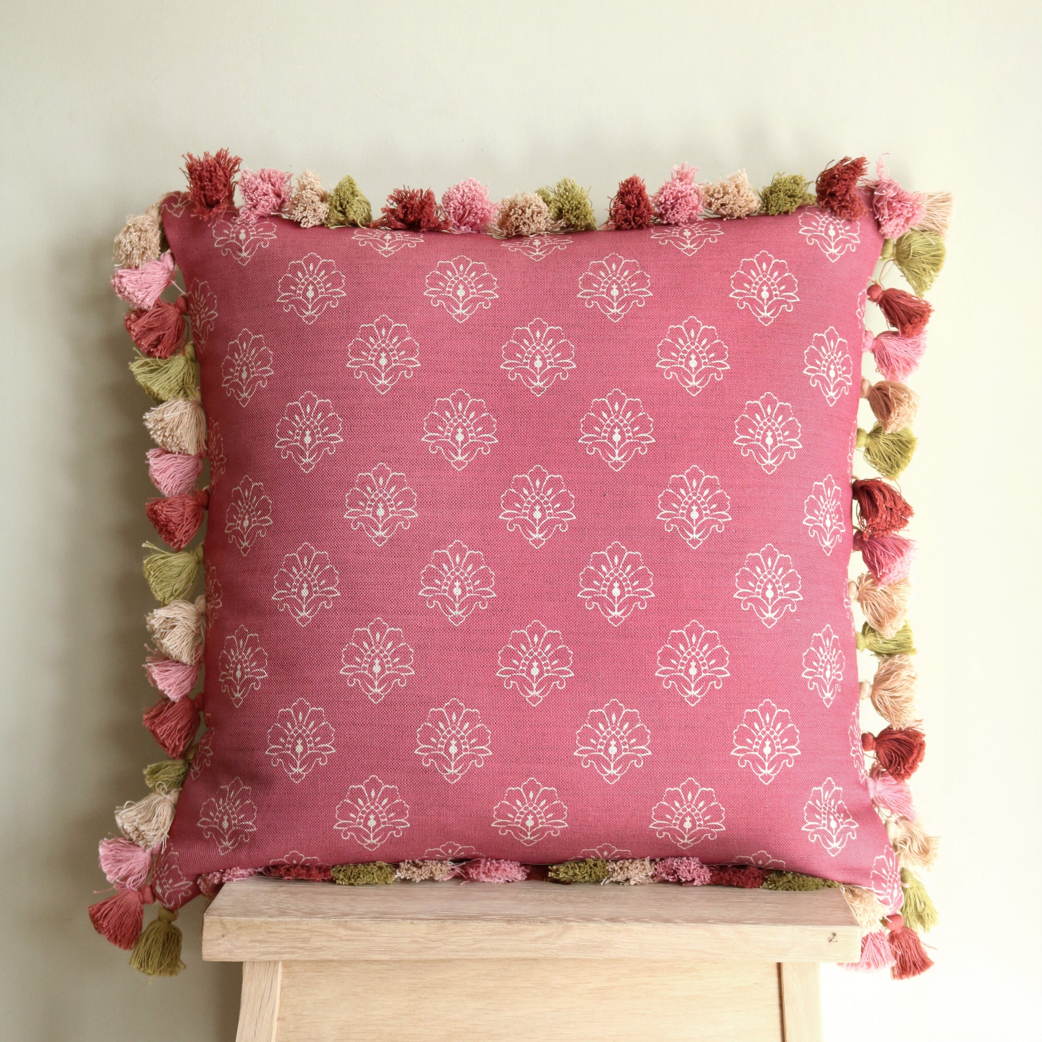 NEW Jhansi Tassel Cushion - Maple Red - Meg Morton