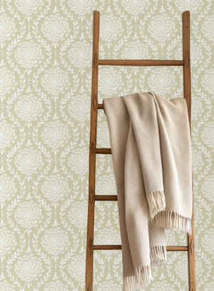 NEW Lace Flower Wallpaper - Portico Stone