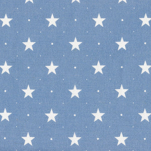 Starlight Fabric - White On Blue Shadow - Meg Morton
