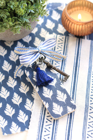 NEW Wild Chervil Tassel Keyring - Bute Blue