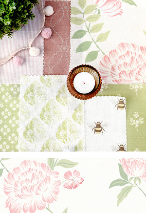Peony Moodboard - Coral Rose & Green