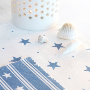 Starlight Fabric - Blue Shadow On White - Meg Morton