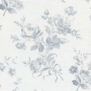 Adelaine Floral Linen Fabric - French Grey - Meg Morton